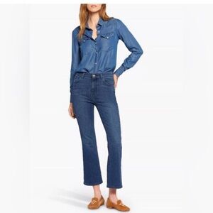 Current/Elliott Boulevard Women’s Crop Dark Blue Bootcut Jeans Size 25 NWT